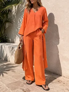 damen-hosen-sets-langarm-v-ausschn-11396828-orange-5
