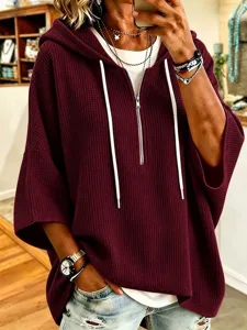 damen-kapuzenpullover-mit-waffelmu-16396870-weinrot-7