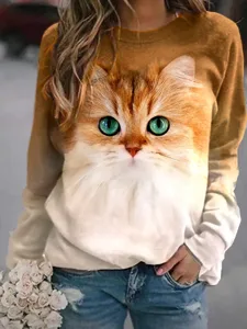 damen-kapuzenshirt-pullover-katze-8478505-braun-2