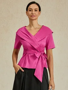 damen-mit-gurtel-einfarbig-stilvol-15121538-fuchsie-12