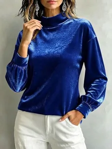 damen-samt-bluse-einfarbig-einfach-19691310-blau-1