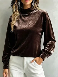 damen-samt-bluse-einfarbig-einfach-19691310-braun-9