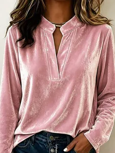 damen-samt-sweatshirt-einfach-lass-13318622-rosa-1