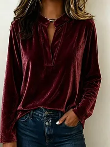 damen-samt-sweatshirt-einfach-lass-13318622-weinrot-4