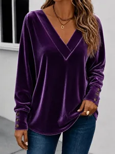 damen-samt-tunika-patchwork-knopfe-18698652-purpur-2