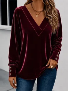 damen-samt-tunika-patchwork-knopfe-18698652-weinrot-5