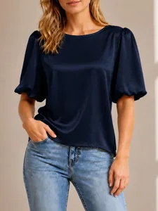 damen-satin-top-satinbluse-einfach-17894333-marineblau-3