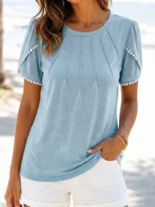 damen-sommeroberteile-einfach-vint-10571349-blau-1