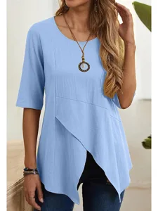 damen-t-shirt-aus-baumwollleinen-t-10022947-blau-3