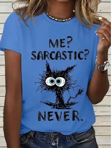 damen-t-shirt-basic-lustiger-katze-9483960-blau-3