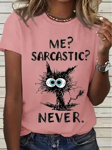 damen-t-shirt-basic-lustiger-katze-9483960-rosa-2