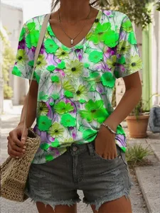 damen-t-shirt-druck-blumen-3d-stil-17388669-grun-7