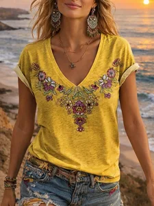 damen-t-shirt-druck-blumen-bohemie-11682117-gelb-1