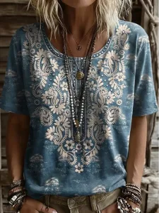 damen-t-shirt-druck-blumen-grafik-10214043-blau-1