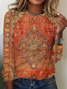 damen-t-shirt-druck-blumen-grafik-10222455-orange-3