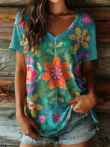damen-t-shirt-druck-blumen-grafik-10506296-blau-1