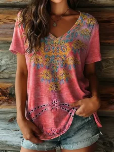 damen-t-shirt-druck-blumen-grafik-10506296-rosa-2