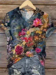 damen-t-shirt-druck-blumen-grafik-12372875-staubiges-blau-3