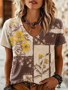damen-t-shirt-druck-blumen-grafik-12456015-leicht-braun-1