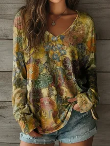 damen-t-shirt-druck-blumen-grafik-12771759-grun-4
