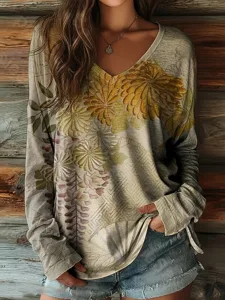 damen-t-shirt-druck-blumen-grafik-12771759-khaki-1