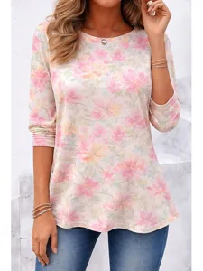 damen-t-shirt-druck-blumen-grafik-13284616-rosa-2