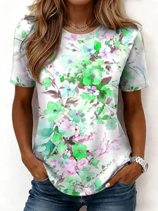 damen-t-shirt-druck-blumen-grafik-13422807-grun-4
