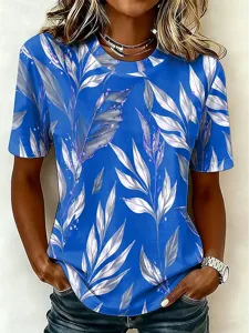 damen-t-shirt-druck-blumen-grafik-13457452-blau-2