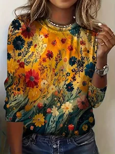 damen-t-shirt-druck-blumen-grafik-13825150-gelb-5