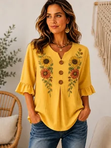 damen-t-shirt-druck-blumen-grafik-14104186-gelb-11