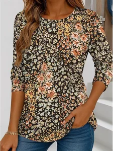 damen-t-shirt-druck-blumen-grafik-14656592-braun-6