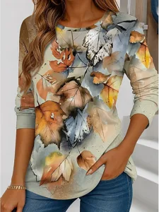 damen-t-shirt-druck-blumen-grafik-14656592-leicht-braun-4