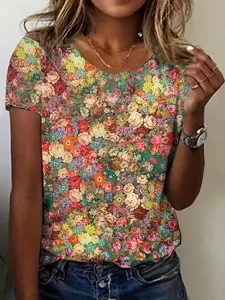 damen-t-shirt-druck-blumen-grafik-15018366-leicht-braun-2