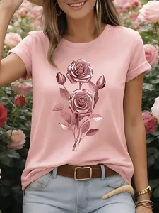 damen-t-shirt-druck-blumen-grafik-15205620-rosa-3
