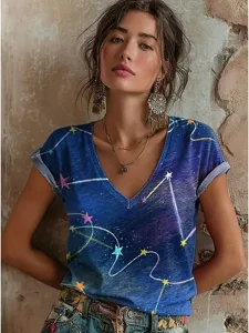 damen-t-shirt-druck-blumen-grafik-15526880-blau-3