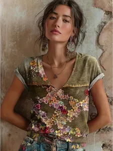 damen-t-shirt-druck-blumen-grafik-15526880-braun-4