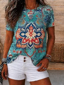 damen-t-shirt-druck-blumen-grafik-15661509-grun-1