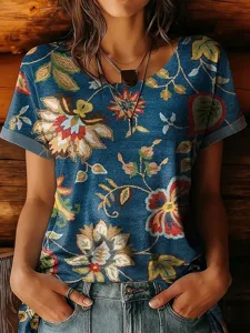 damen-t-shirt-druck-blumen-grafik-16036919-blau-2