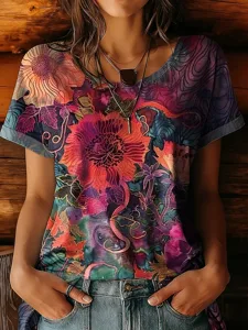 damen-t-shirt-druck-blumen-grafik-16036919-purpur-1