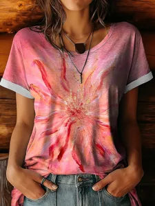 damen-t-shirt-druck-blumen-grafik-16478237-rosa-2
