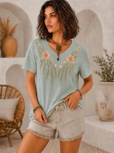 damen-t-shirt-druck-blumen-grafik-16819695-grun-5