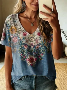 damen-t-shirt-druck-blumen-grafik-16845031-blau-1