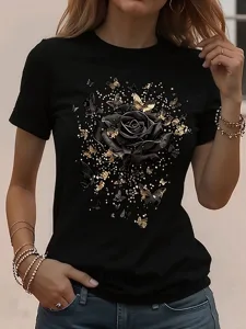 damen-t-shirt-druck-blumen-grafik-17150452-schwarz-9