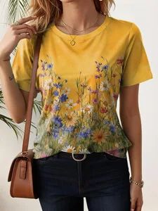 damen-t-shirt-druck-blumen-grafik-17468558-gelb-1