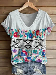 damen-t-shirt-druck-blumen-grafik-17537020-asche-5