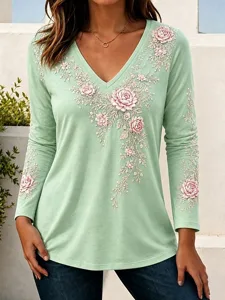 damen-t-shirt-druck-blumen-grafik-18053799-grun-3