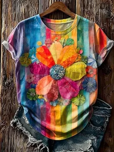 damen-t-shirt-druck-blumen-grafik-18666625-orange-7