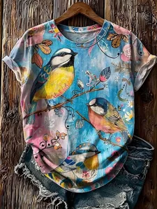 damen-t-shirt-druck-blumen-grafik-18666625-rosa-6