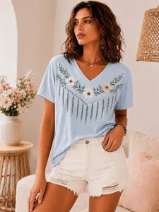 damen-t-shirt-druck-blumen-grafik-19564522-grun-5