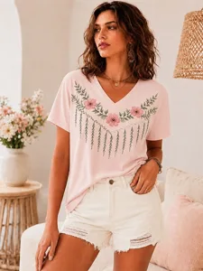 damen-t-shirt-druck-blumen-grafik-19564522-rosa-1
